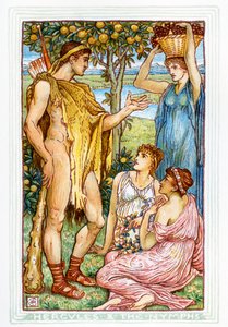 Herkules ja nymfit tekijältä Walter Crane