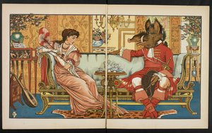 Kuvitus kaunotar ja hirviö. tekijältä Walter Crane