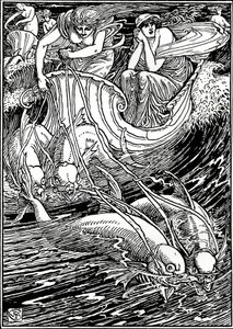 Kuvitus Faerie Queenelle, c1890, 1897 tekijältä Walter Crane