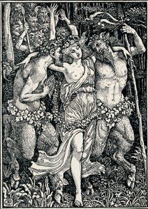 Kuvitus Faerie Queenelle, c1890, 1897 tekijältä Walter Crane