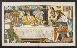Kuvitus sammakkoprinssistä. tekijältä Walter Crane