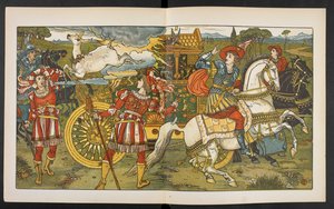 Kuvitus hindille puussa. tekijältä Walter Crane