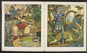 Tarinan kuvitus, Princess Belle étoile. tekijältä Walter Crane