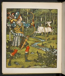 Tarinan kuvitus, Hind puussa. tekijältä Walter Crane