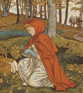 Punahilkka (väri litho) tekijältä Walter Crane