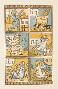 Riimittäviä sanoja, jotka päättyvät kirjaimeen N. Kultainen aluke. tekijältä Walter Crane