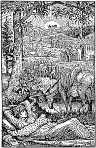Matkat aasin kanssa Cevennesissä (Travels with a donkey in the Cevennes), Robert Louis Stevenson. illalla L