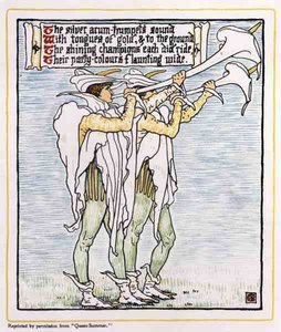 Trumpetit liljoilla, Queen Summerilta tekijältä Walter Crane