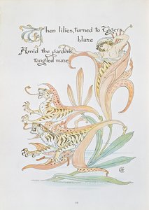 "Kun liljat kääntyivät Tiger Blazeen", kuvitus "Flora