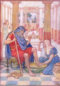 Joo, totisesti, sinä olet Odysseus, kuva Kreikan tarinasta, 1930-luku tekijältä Walter Crane