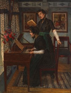 Musiikkitunti, c. 1890. tekijältä Walter Firle