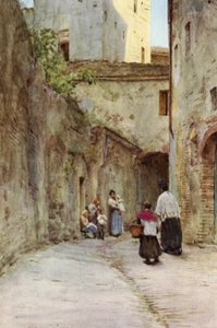 Blessing of the Houses, Italian Riviera (väri litho) tekijältä Walter Frederick Roofe Tyndale