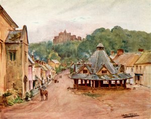 Dunsterin linna ja lankamarkkinat (värilitho) tekijältä Walter Frederick Roofe Tyndale