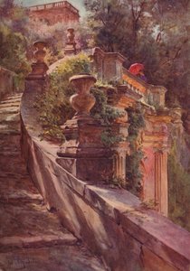 Scallea Delle Sfinge, Villa DEste, c1900 1913 tekijältä Walter Frederick Roofe Tyndale
