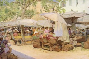 Markkinat, Nizza, Ranska tekijältä Walter Frederick Roofe Tyndale