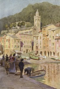 Portofino, Italia (väri litho) tekijältä Walter Frederick Roofe Tyndale