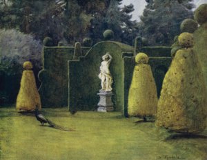 Uusi metsä: Bowling Green Brokenhurst Parkissa (väri litho) tekijältä Walter Frederick Roofe Tyndale