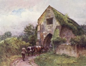 Wessex: Cleeve Abbey (värilitografia). tekijältä Walter Frederick Roofe Tyndale