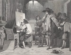 Sebastian Gomezin löysi hänen mestarinsa Murillo, At Work, Illustrated L..., 29. huhtikuuta 1848. tekijältä Walter George Mason