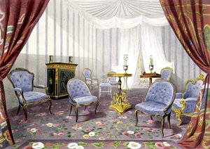 Crystal Palace, kuningattaren eläkehuone, suuren näyttelyn muistoista (värilitho)