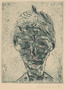 Nuoren miehen rintakuva, omakuva pojan pää, omakuva, 19221923. tekijältä Walter Gramatte