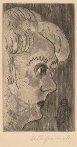 Profiilin pää, 1923. tekijältä Walter Gramatte