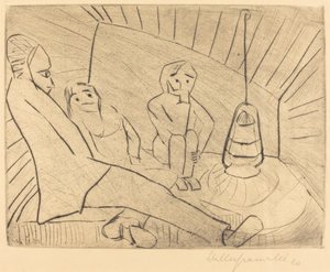 Kolme ihmistä ateljeessa, 1920. tekijältä Walter Gramatte