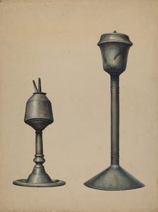 Kaksi öljylamppua, c. 1938. tekijältä Walter Hochstrasser