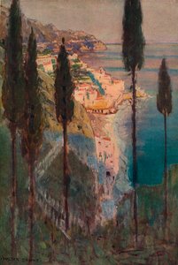 Evening Shadows, Amalfi, c1887-1906, 1906-7 tekijältä Walter J Donne