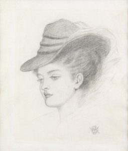 Emily Renshaw, taiteilijan vaimo (kynä paperilla)