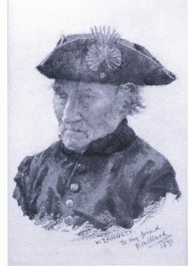 Chelsean eläkeläinen, lehden tai kirjan lähteestä tuntematon (väri litho) tekijältä Walter Langley