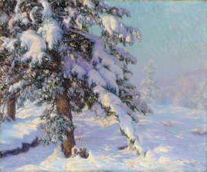 Snow-Laden (öljy kankaalle)