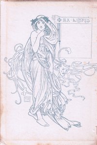 Sisäkannen suunnittelu (vihreä ja valkoinen), 1900-luku tekijältä Walter Paget