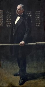 Charles Bradlaugh alahuoneen baarissa, n. 1892-1893 (öljy kankaalle) tekijältä Walter Richard Sickert