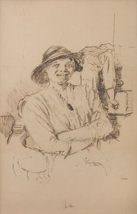 Kana, n. 1914 (lyijykynä, tussi ja seepiamuste paperille) tekijältä Walter Richard Sickert