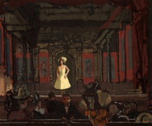 Gatin Hungerfordin lajikkeiden palatsi. Katie Lawrencen toinen vuoro n.1888 tekijältä Walter Richard Sickert