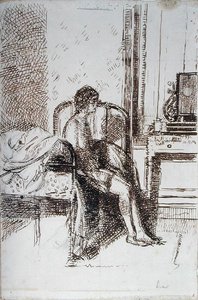 Lady of the Chorus (muste paperille) tekijältä Walter Richard Sickert
