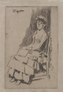 Agnes Oldfieldin muotokuva, n. 1887 (etsaus) tekijältä Walter Richard Sickert