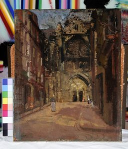 St Jacques, Dieppe, Ranska, n. 1900 (öljy kankaalle) tekijältä Walter Richard Sickert