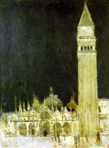 The Campanile, Venetsia, n. 1896-1897 (öljy kankaalle) tekijältä Walter Richard Sickert