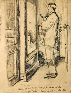 Uusi solmio, n.1922 (tussi ja tussi ja pesu paperille). tekijältä Walter Richard Sickert