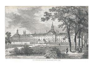 Vanha Bethlemin sairaala. Moorfields noin 1750, 1878