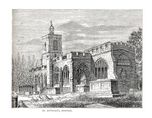 St. Dunstans Stepney. Vuonna 1803 otettu kuva tekijältä Walter Thornbury