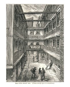 Four Swans Inn vähän ennen purkamista, 1878