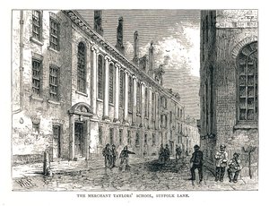 Merchant Taylors School, Suffolk Lane, 1878 tekijältä Walter Thornbury