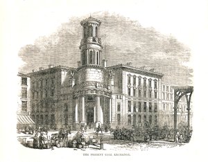 The Present Coal Exchange, jonka prinssi Albert avasi vuonna 1849, Thames Street, 1878