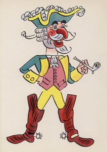 Lukuja lastenkirjoista: Münchausen (värilitografia). tekijältä Walter Trier