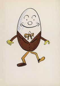 Lukuja lastenkirjoista: Humpty Dumty (värilitografia). tekijältä Walter Trier