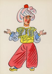 Lukuja lastenkirjoista: Sinbad the Sailor (värilitografia). tekijältä Walter Trier