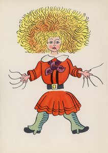 Lukuja lastenkirjoista: Struwwelpeter (värilitografia). tekijältä Walter Trier